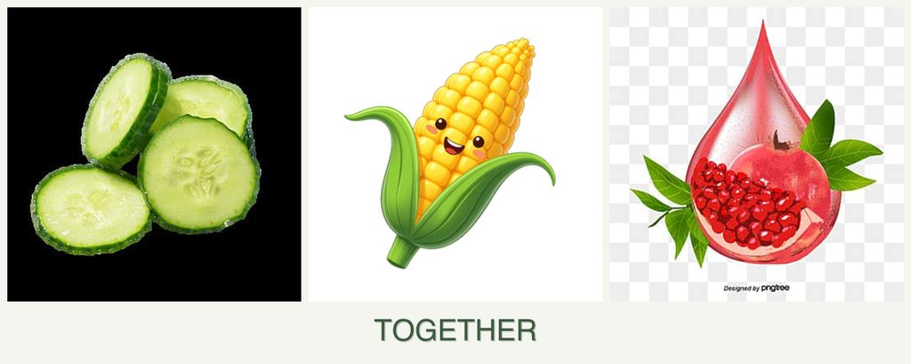 Can you plant cucumbers, corn and pomegranates together?
