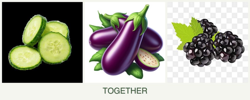 Can you plant cucumbers, eggplant and blackberries together?