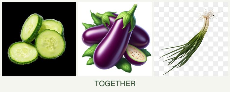 Can you plant cucumbers, eggplant and chives together?