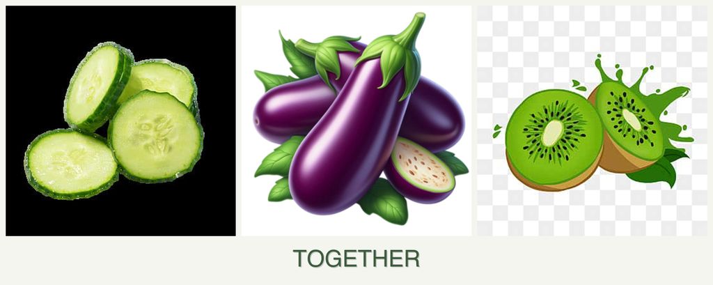 Can you plant cucumbers, eggplant and kiwi together?