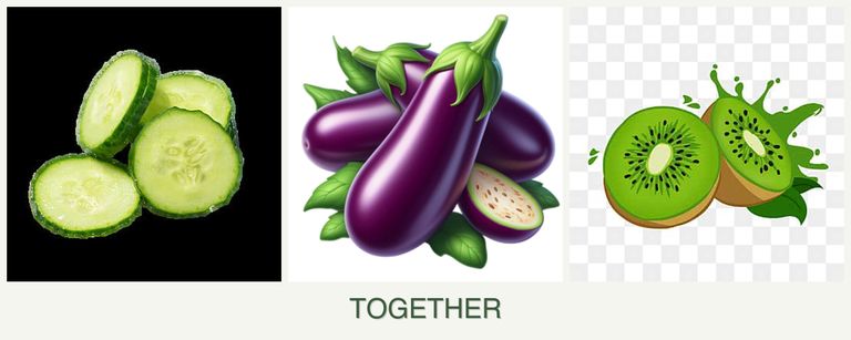 Can you plant cucumbers, eggplant and kiwi together?