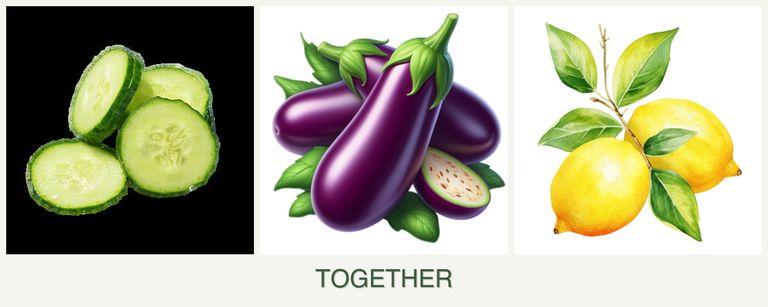 Can you plant cucumbers, eggplant and lemons together?