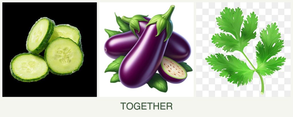 Can you plant cucumbers, eggplant and parsley together?