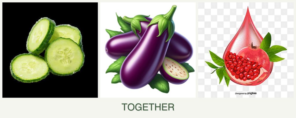 Can you plant cucumbers, eggplant and pomegranates together?