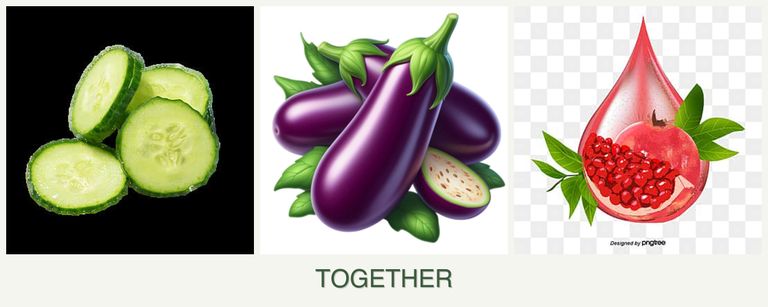 Can you plant cucumbers, eggplant and pomegranates together?