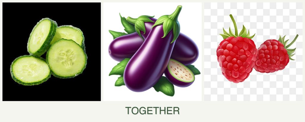 Can you plant cucumbers, eggplant and raspberries together?