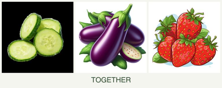 Can you plant cucumbers, eggplant and strawberries together?