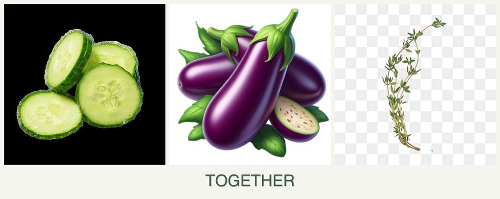 Can you plant cucumbers, eggplant and thyme together?