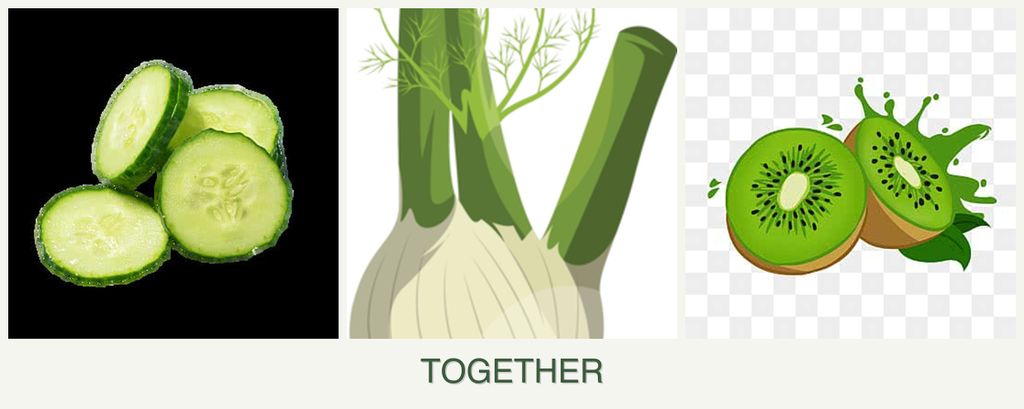 Can you plant cucumbers, fennel and kiwi together?