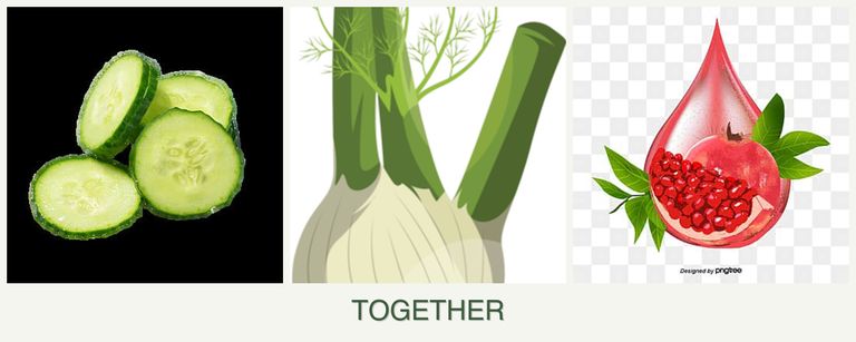 Can you plant cucumbers, fennel and pomegranates together?
