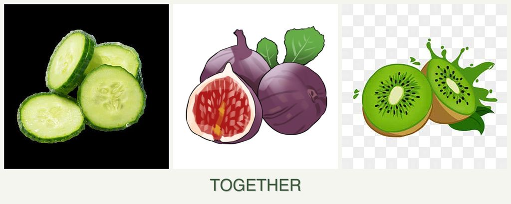 Can you plant cucumbers, figs and kiwi together?