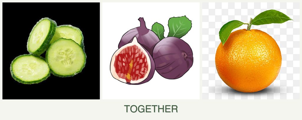 Can you plant cucumbers, figs and oranges together?