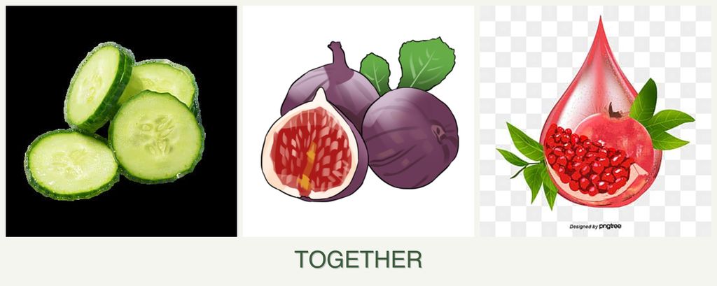 Can you plant cucumbers, figs and pomegranates together?