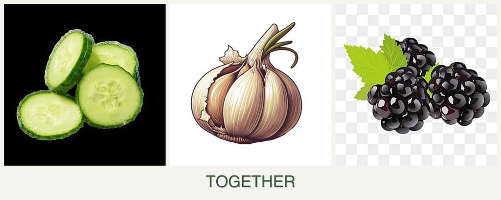 Can you plant cucumbers, garlic and blackberries together?