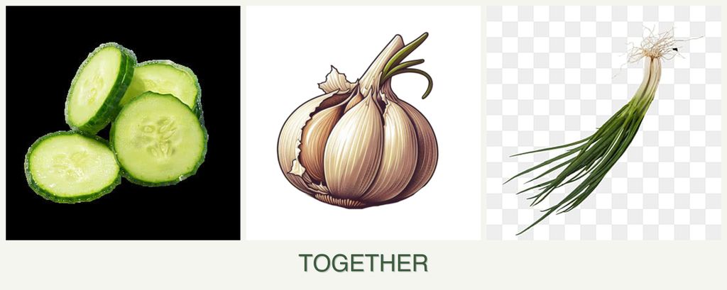 Can you plant cucumbers, garlic and chives together?