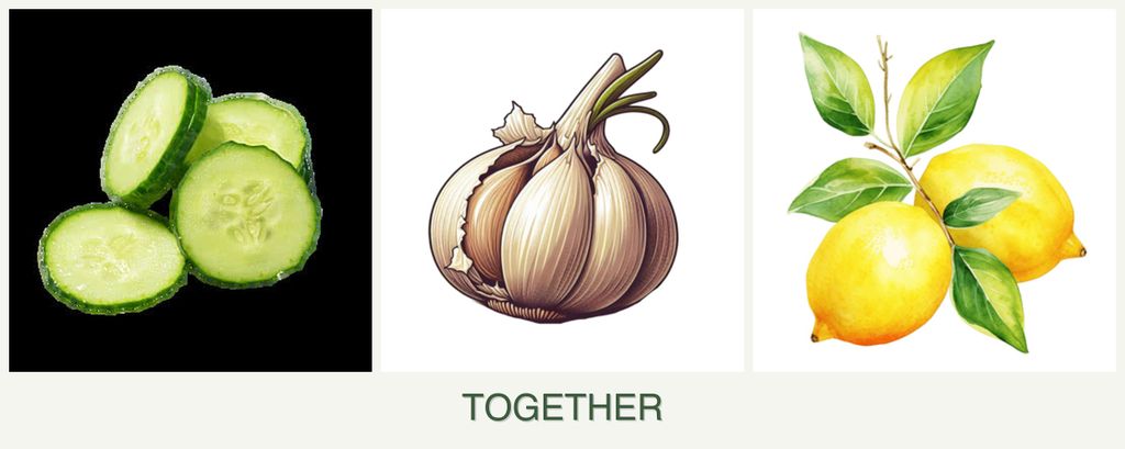 Can you plant cucumbers, garlic and lemons together?