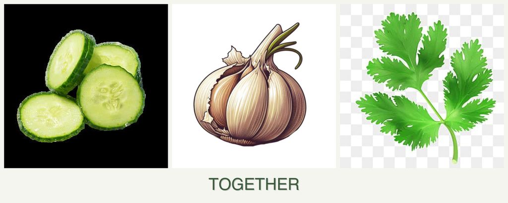 Can you plant cucumbers, garlic and parsley together?