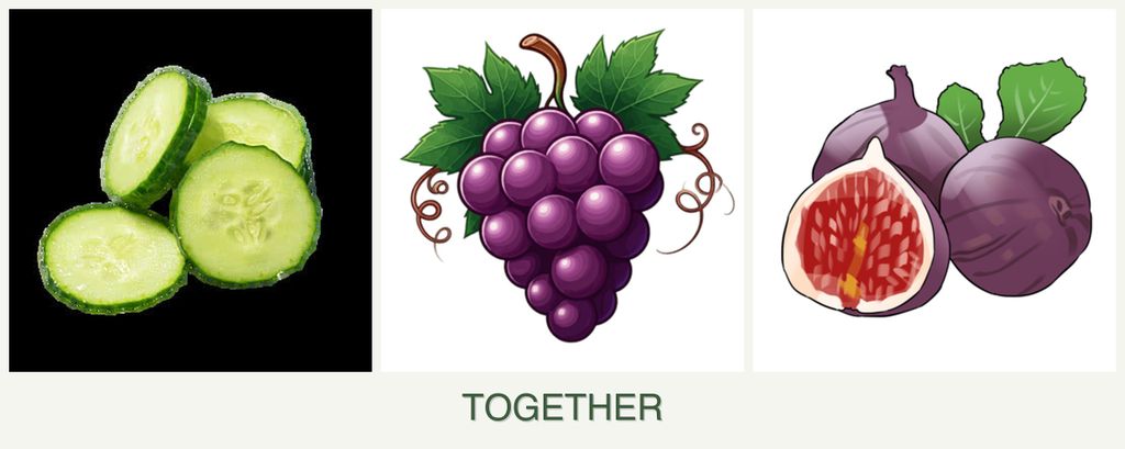 Can you plant cucumbers, grapes and figs together?