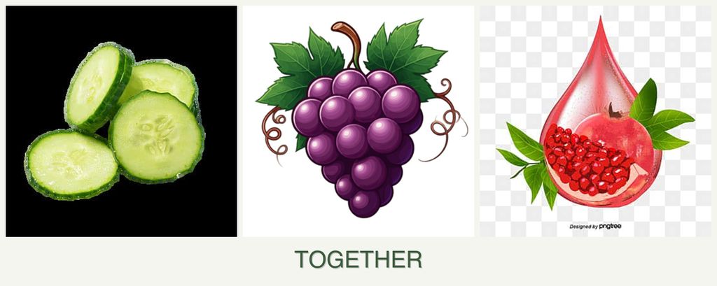 Can you plant cucumbers, grapes and pomegranates together?
