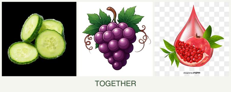 Can you plant cucumbers, grapes and pomegranates together?