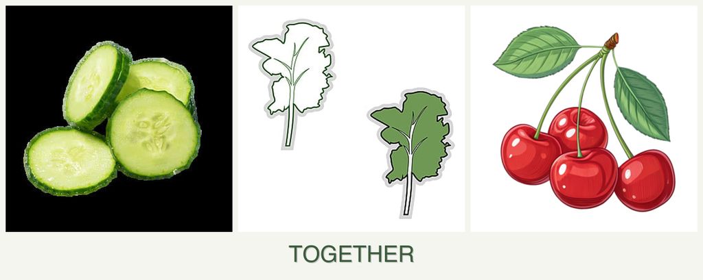 Can you plant cucumbers, kale and cherries together?