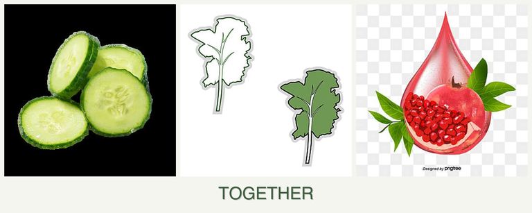 Can you plant cucumbers, kale and pomegranates together?