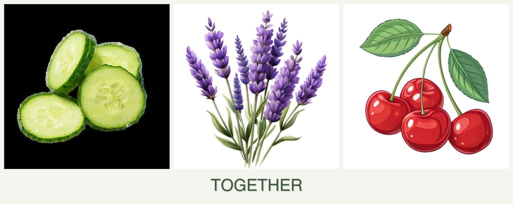 Can you plant cucumbers, lavender and cherries together?