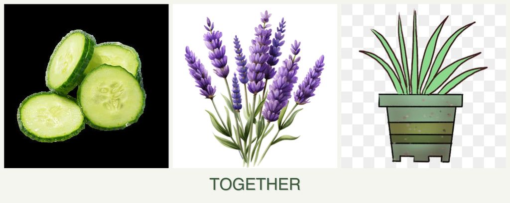 Can you plant cucumbers, lavender and lemongrass together?