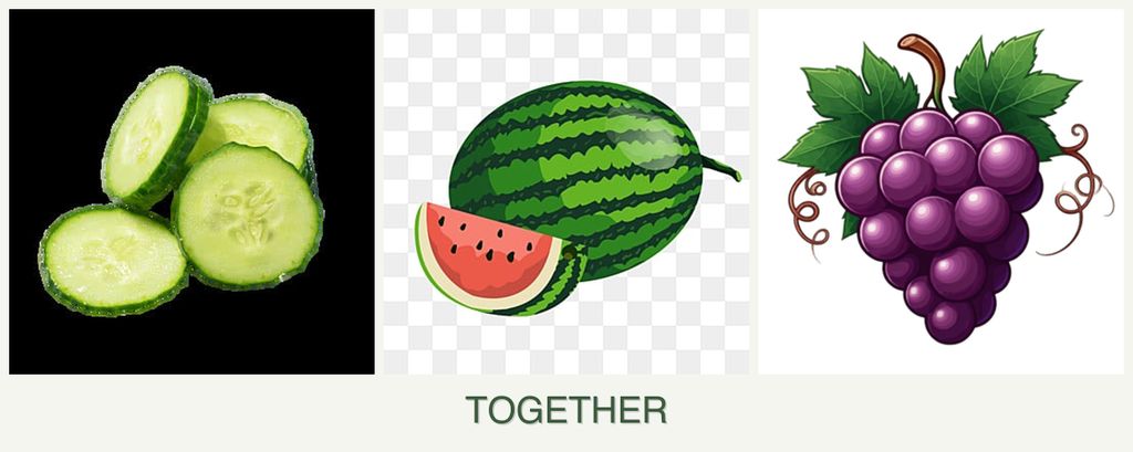 Can you plant cucumbers, melons and grapes together?
