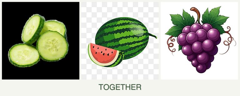 Can you plant cucumbers, melons and grapes together?