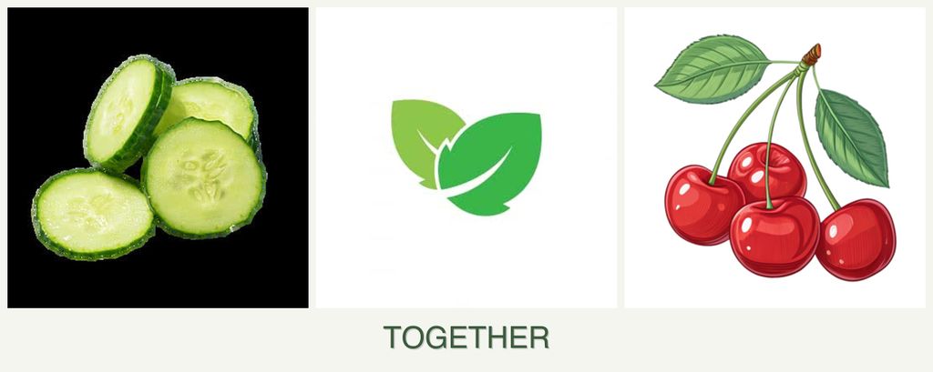 Can you plant cucumbers, mint and cherries together?
