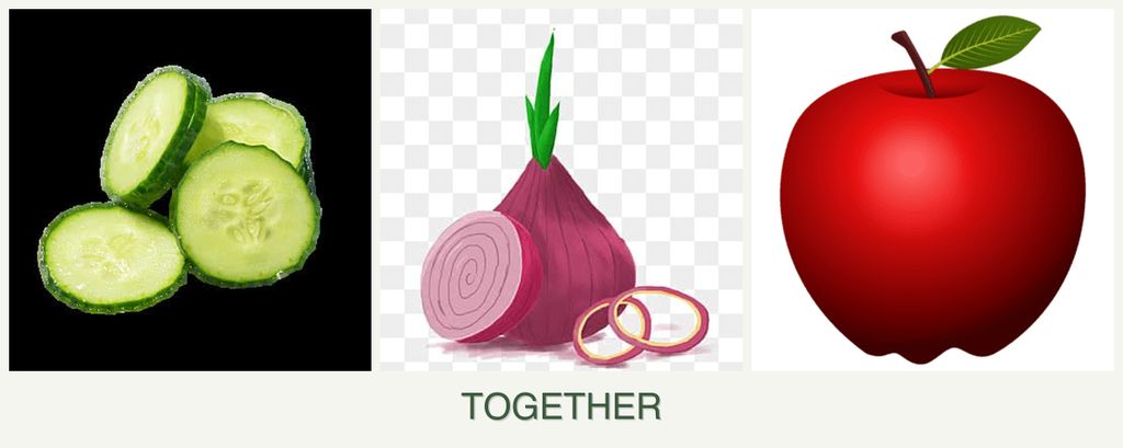 Can you plant cucumbers, onions and apples together?