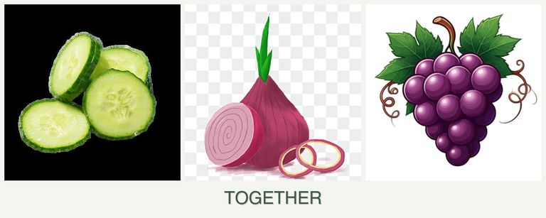 Can you plant cucumbers, onions and grapes together?