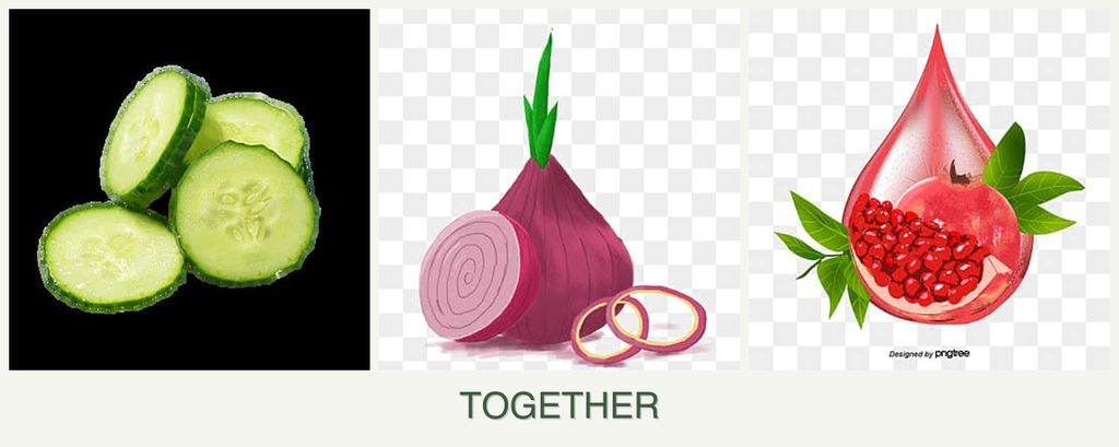 Can you plant cucumbers, onions and pomegranates together?