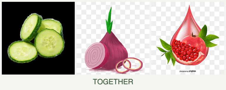 Can you plant cucumbers, onions and pomegranates together?