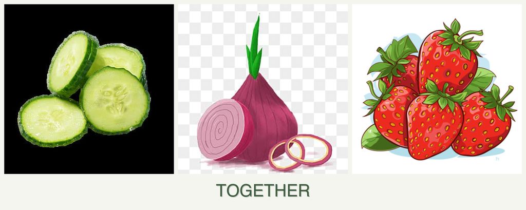 Can you plant cucumbers, onions and strawberries together?