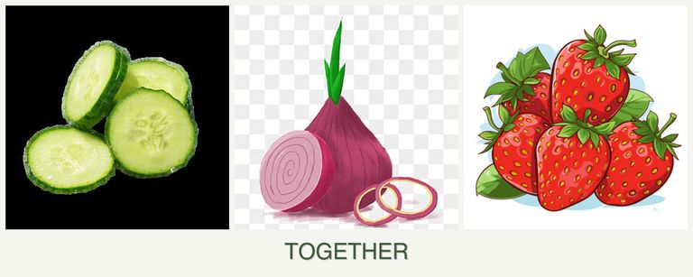 Can you plant cucumbers, onions and strawberries together?