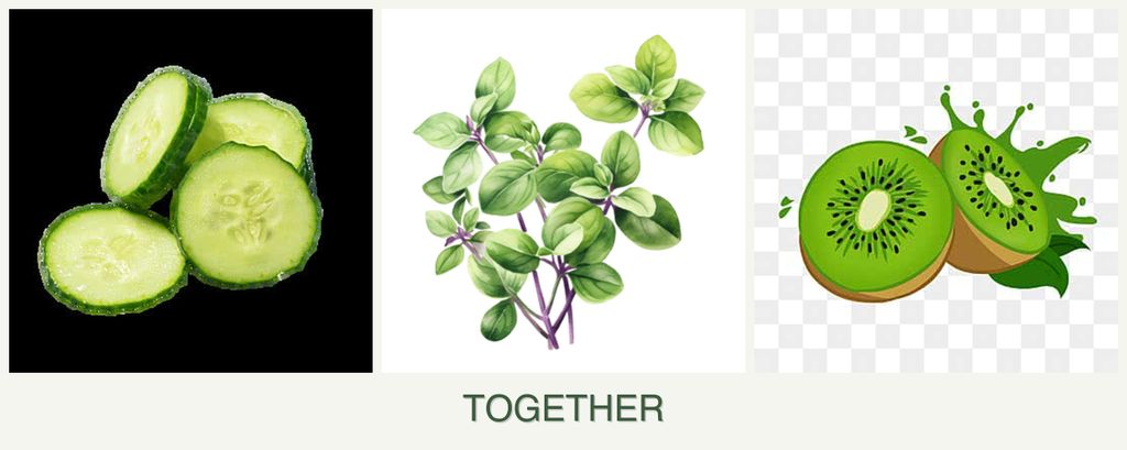 Can you plant cucumbers, oregano and kiwi together?