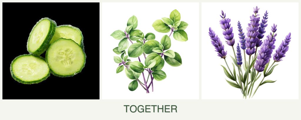 Can you plant cucumbers, oregano and lavender together?