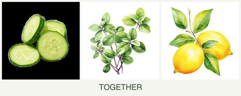 Can you plant cucumbers, oregano and lemons together?