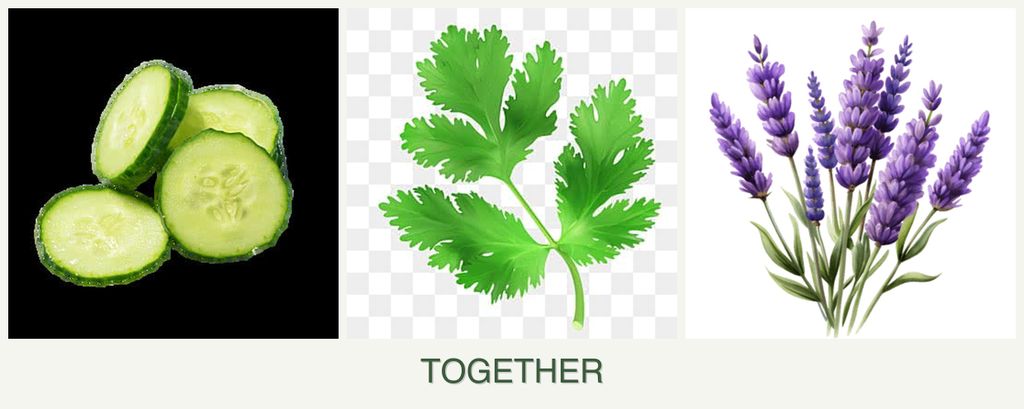Can you plant cucumbers, parsley and lavender together?