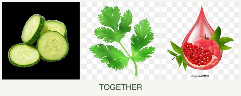 Can you plant cucumbers, parsley and pomegranates together?