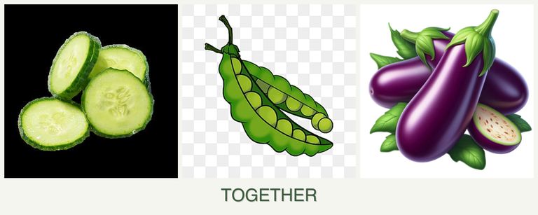 Can you plant cucumbers, peas and eggplant together?