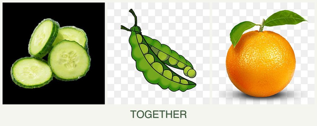 Can you plant cucumbers, peas and oranges together?