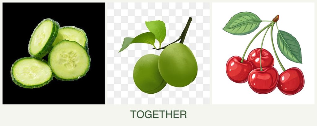 Can you plant cucumbers, plums and cherries together?