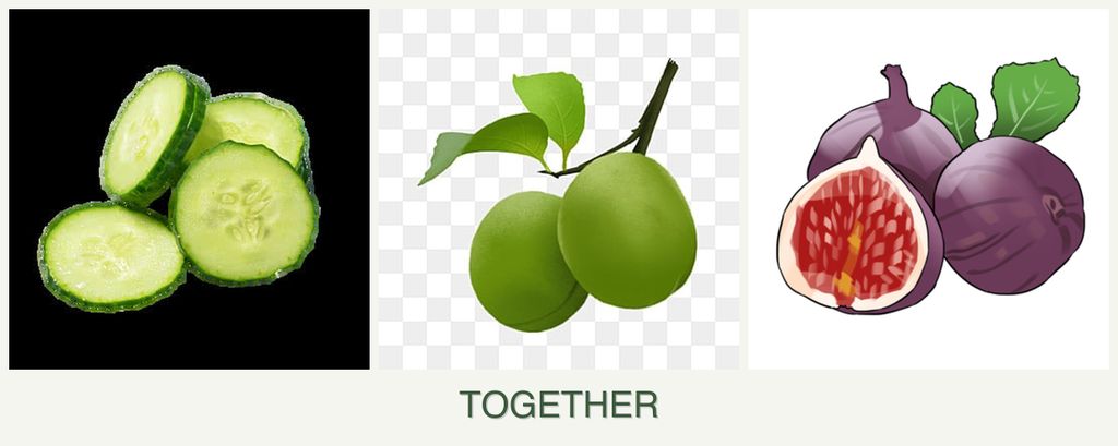 Can you plant cucumbers, plums and figs together?