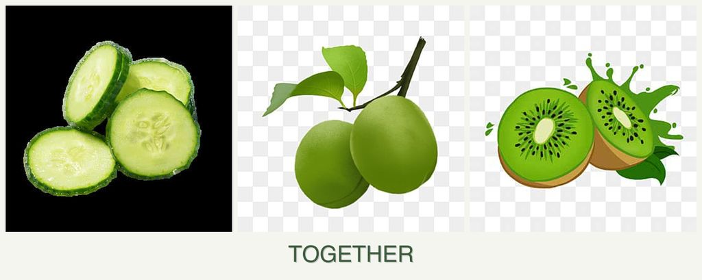 Can you plant cucumbers, plums and kiwi together?