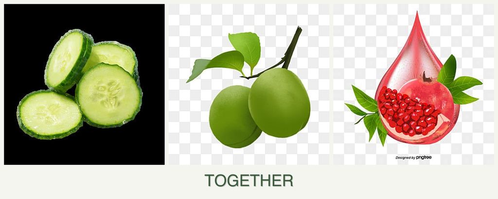 Can you plant cucumbers, plums and pomegranates together?