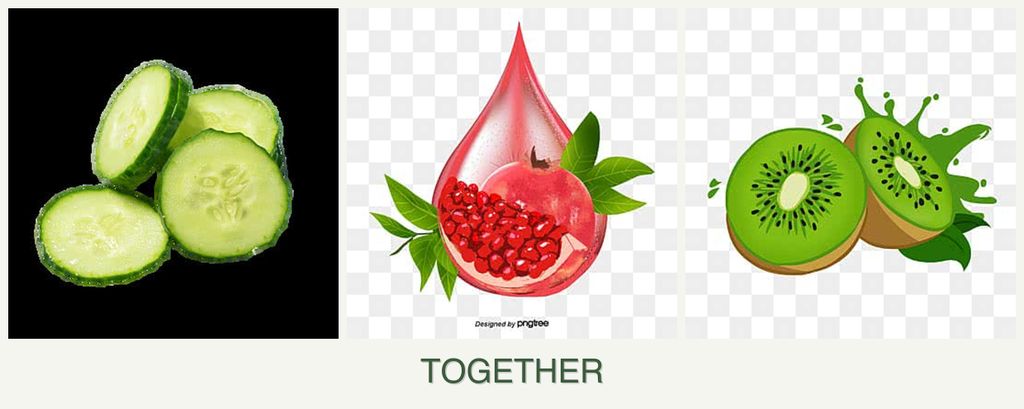Can you plant cucumbers, pomegranates and kiwi together?