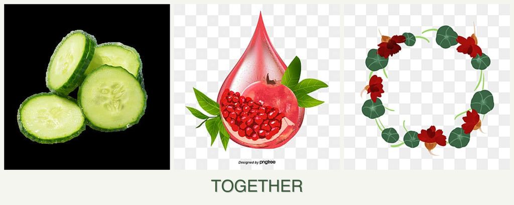 Can you plant cucumbers, pomegranates and nasturtiums together?